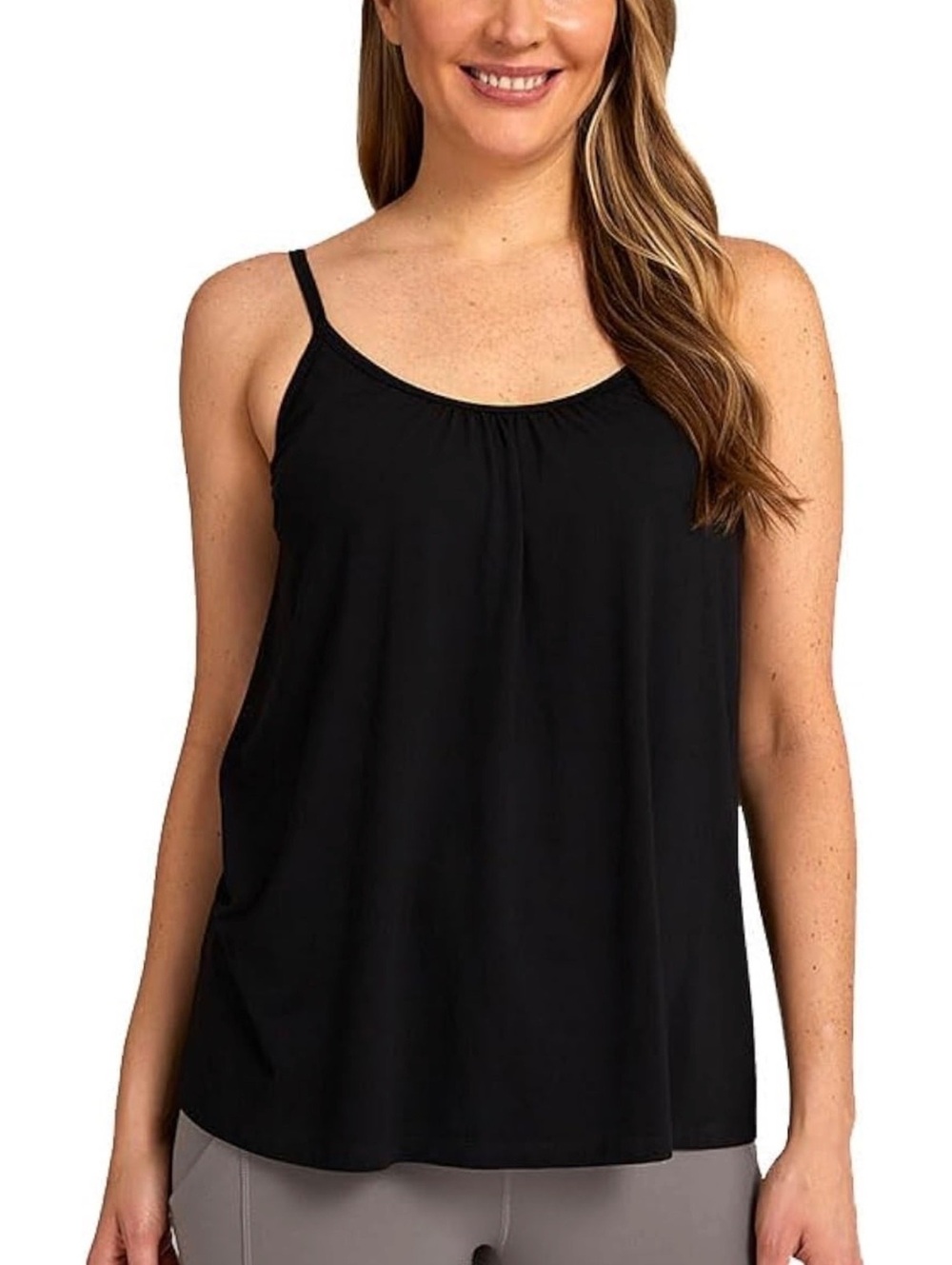 32 Degrees Cool Loose Fit Tank Top Built-In Bra XXL NWT